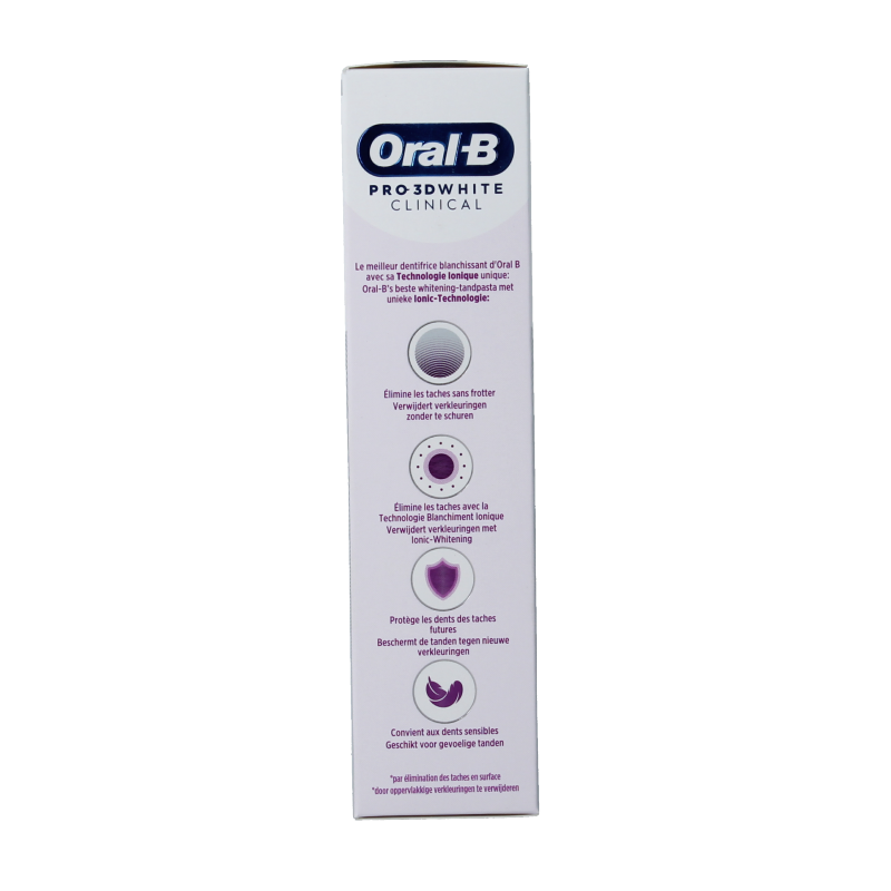 Oral B Tandpasta 3D white clinical radiant 75 Milliliter