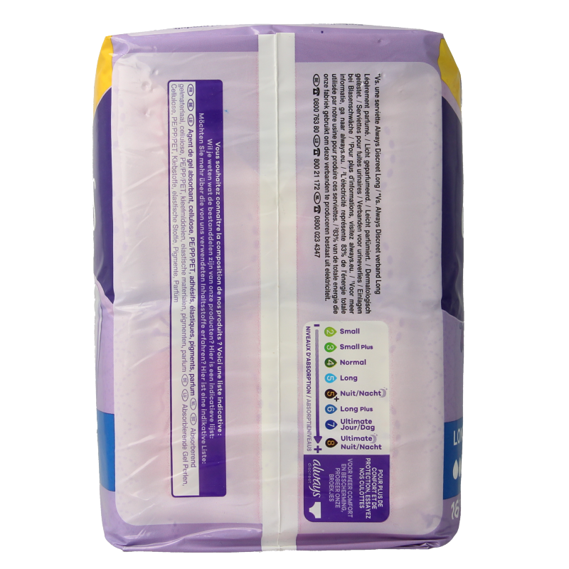 Always Discreet long+ 16 Stuks