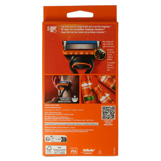 Gillette Fusion manual razor 2 Stuks