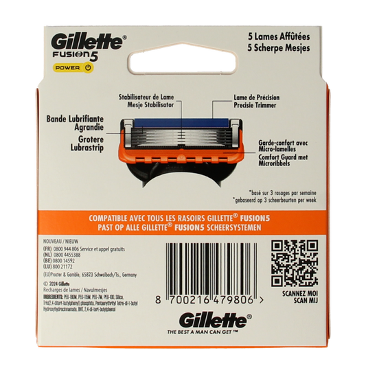 Gillette Fusion power blades 8.00 Stuks