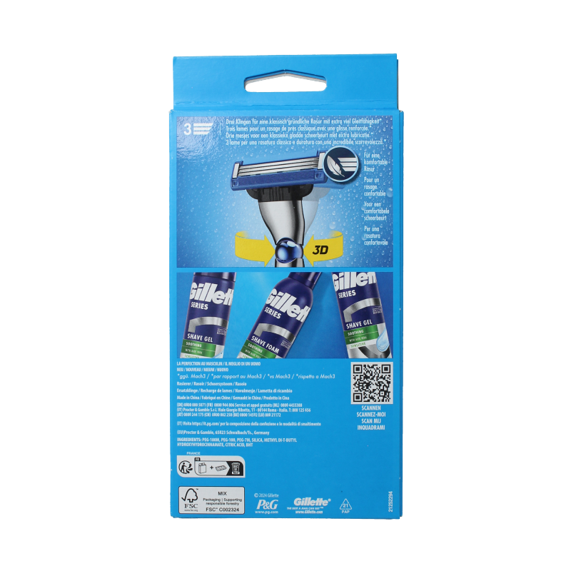 Gillette Mach 3 turbo scheersysteem 2 up 1 Stuks