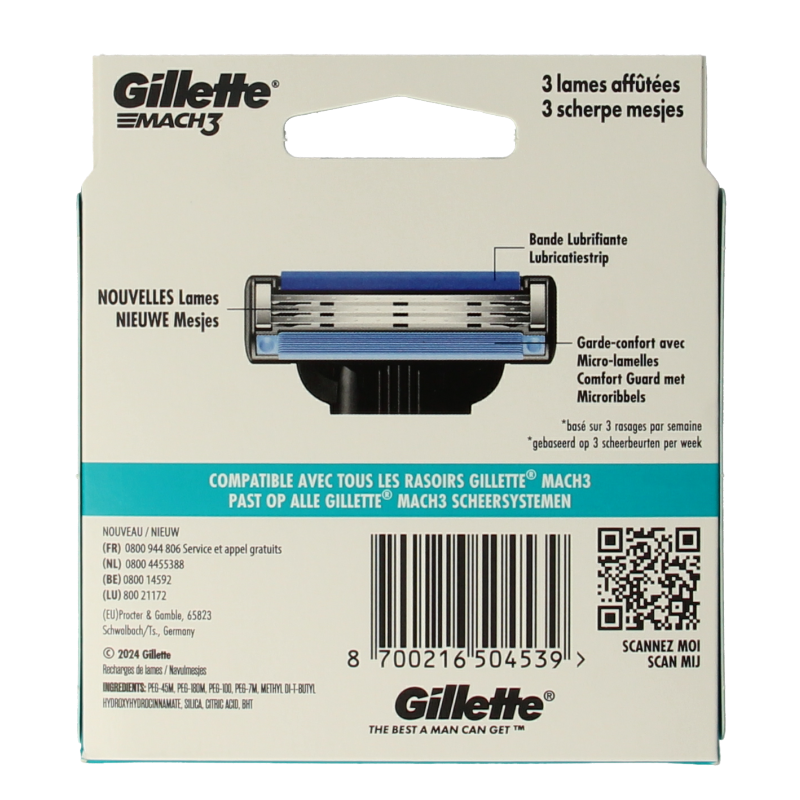 Gillette Mach3 blades 8 Stuks