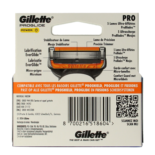 Gillette Proglide power blades 4.00 Stuks