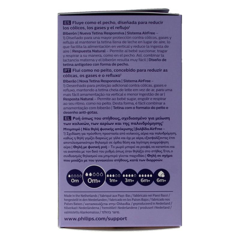 Avent Natural airfree voedingsfles 125 Milliliter