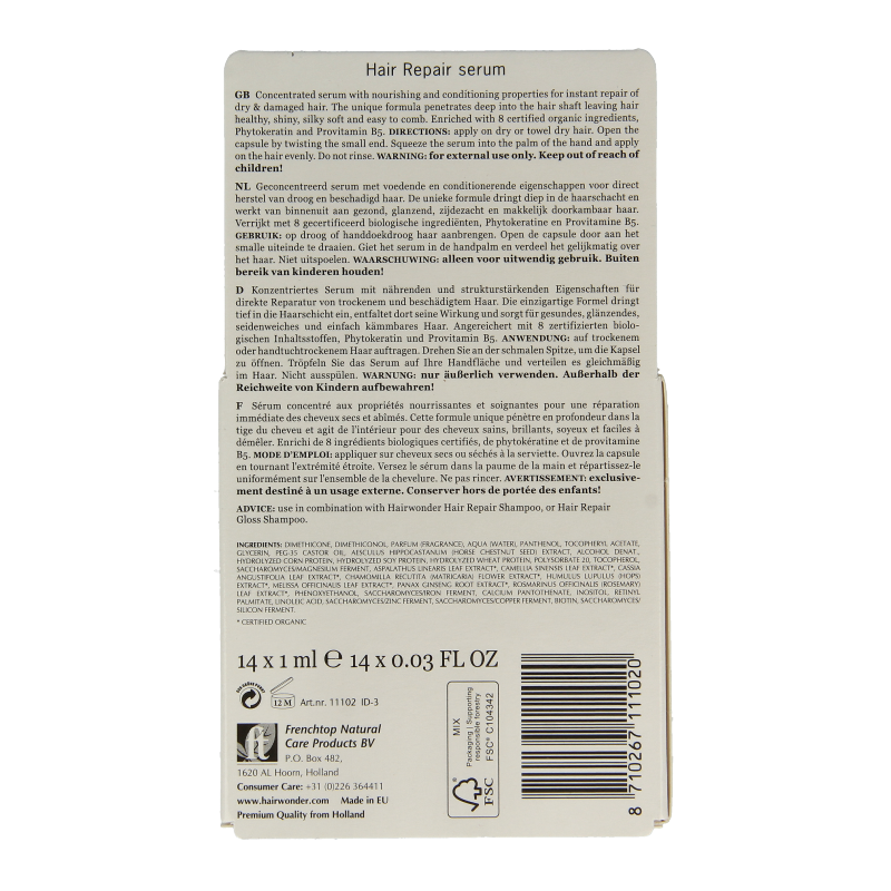 Hairwonder Hair repair serum capsules 14 Capsules