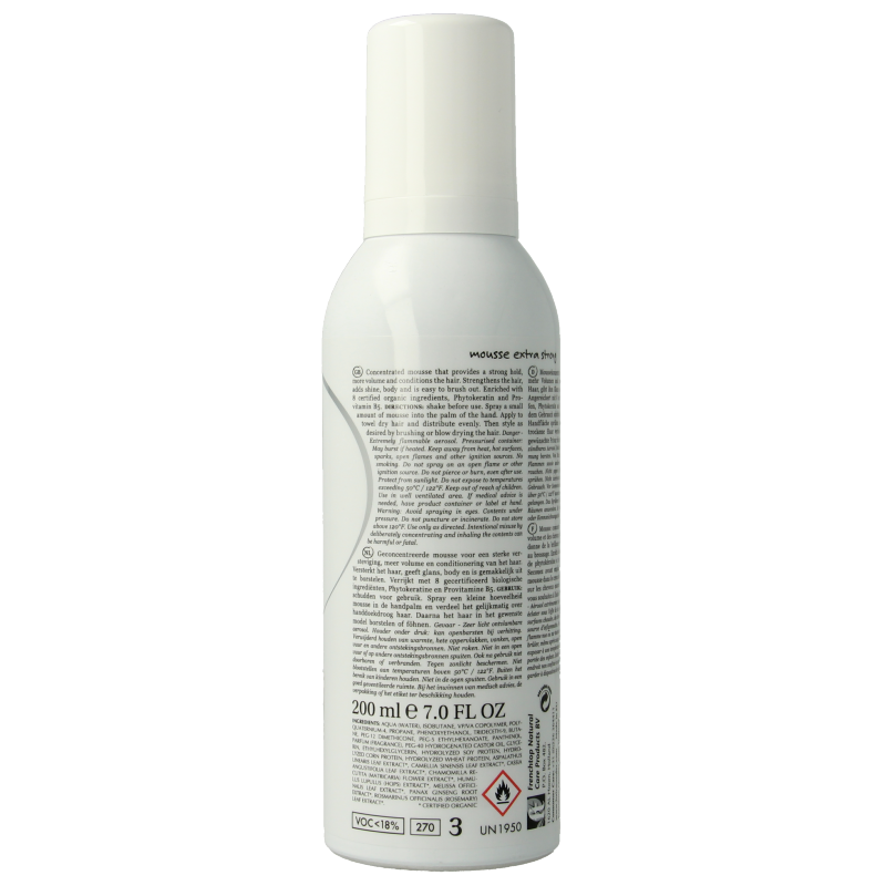Hairwonder Botanical styling mousse extra strong 200 Milliliter
