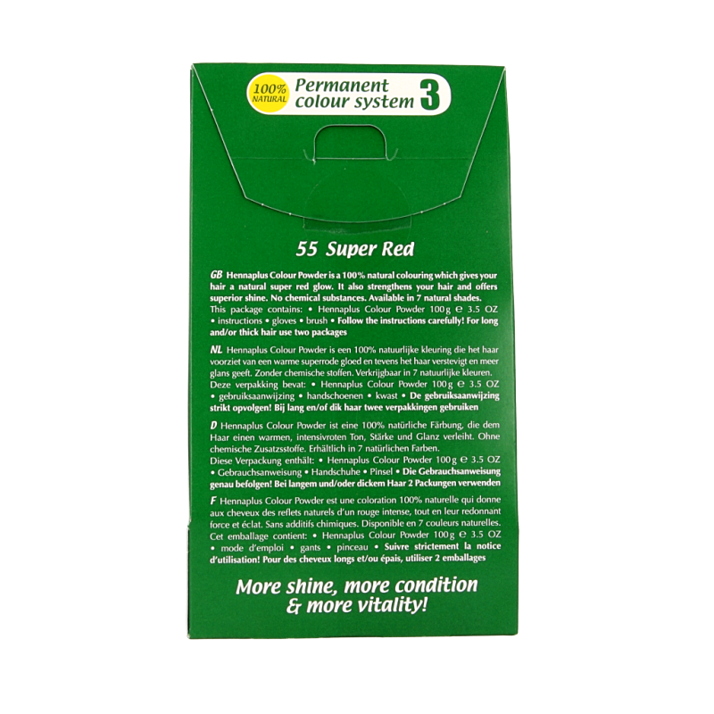 Henna Plus Colour powder 55 super red 100 Gram