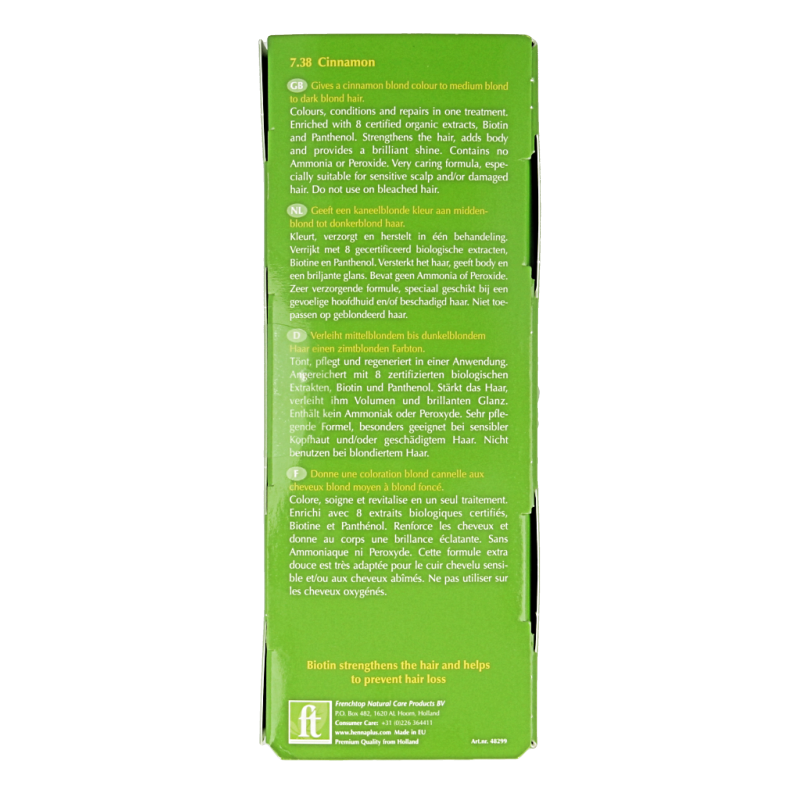 Henna Plus Colour cream 7.38 cinnamon 60 Milliliter