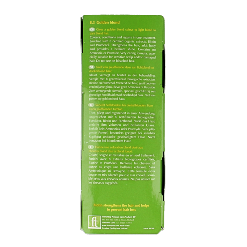 Henna Plus Colour cream 8.3 gold blond 60 Milliliter