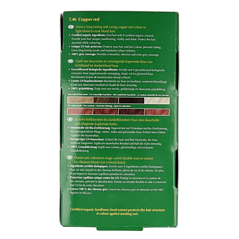 Henna Plus Long lasting colour 7.46 copper red 100 Milliliter