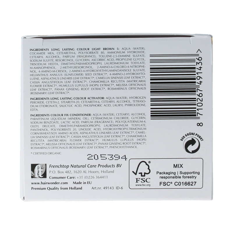 Henna Plus Long lasting colour 5 light brown 100 Milliliter