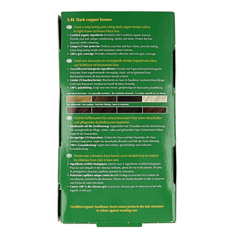 Henna Plus Long lasting colour 3.44 dark copper brown 100 Milliliter