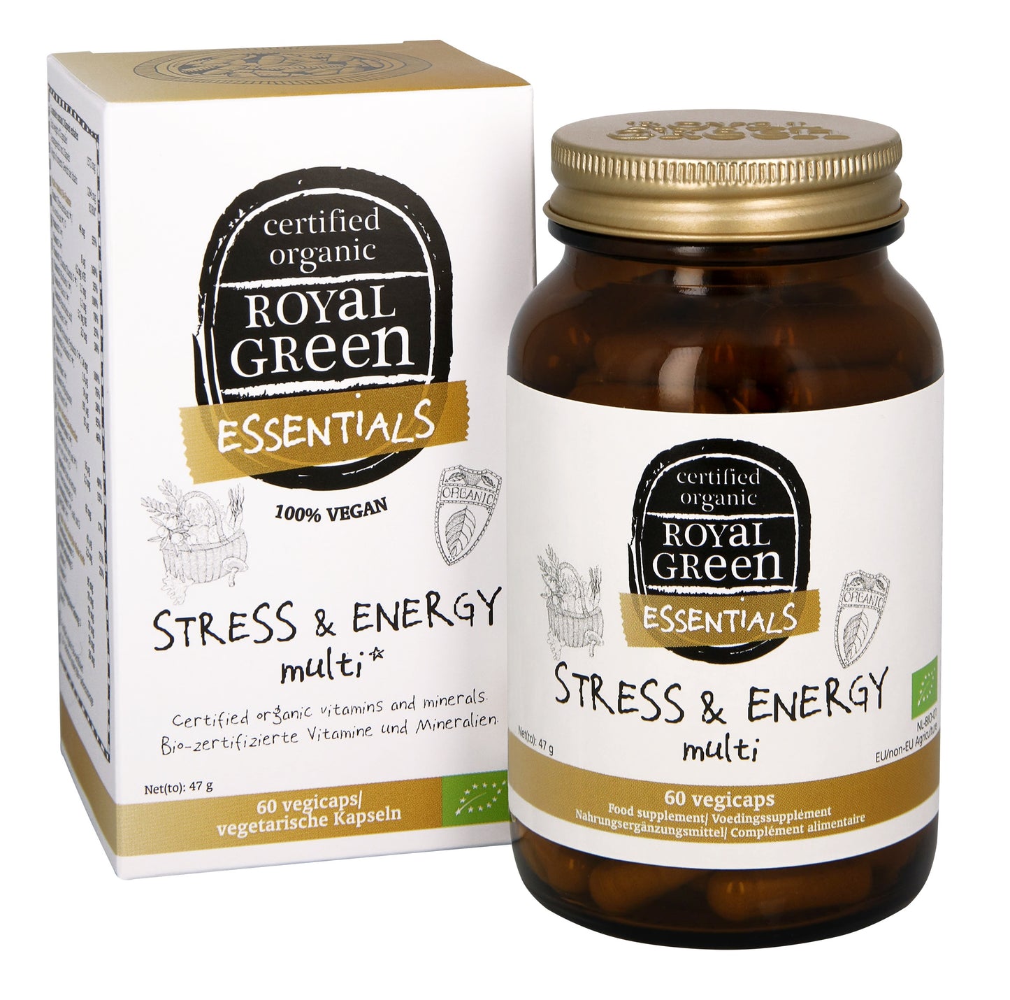 Royal Green Stress & energy multi bio 60 Vegetarische capsules
