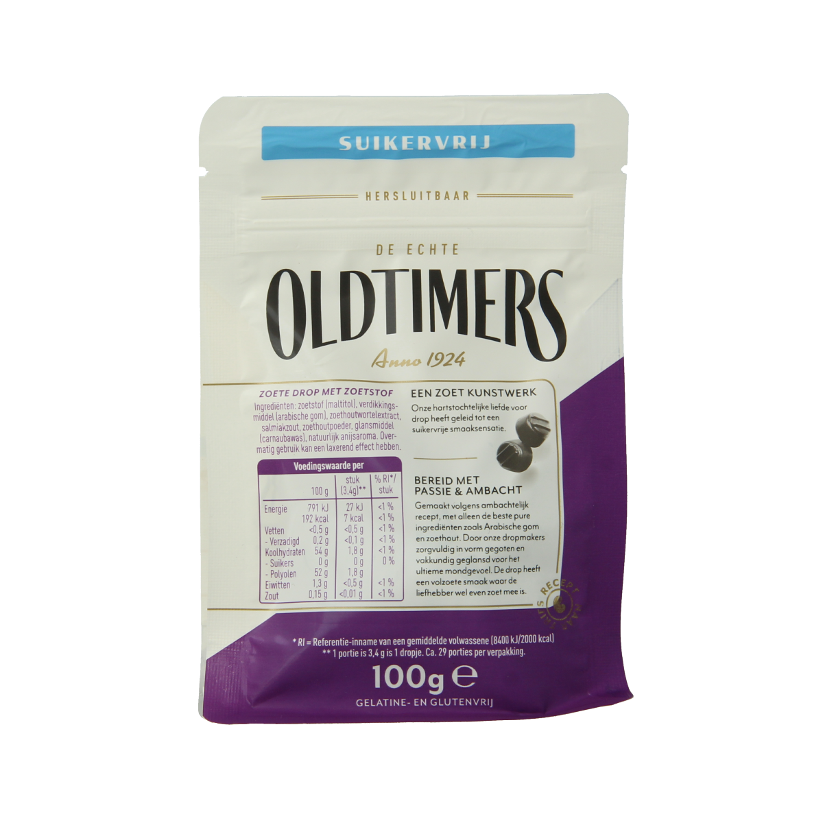 Oldtimers Zoete bolletjes suikervrij 100.00 Gram