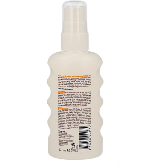 Biodermal Zonnespray SP30 gevoelig huid 175.00 Milliliter