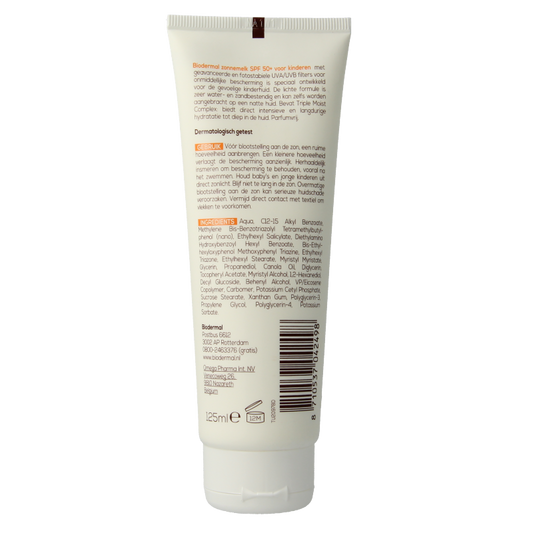 Biodermal Zonnemelk kids SPF50+ 125 Milliliter