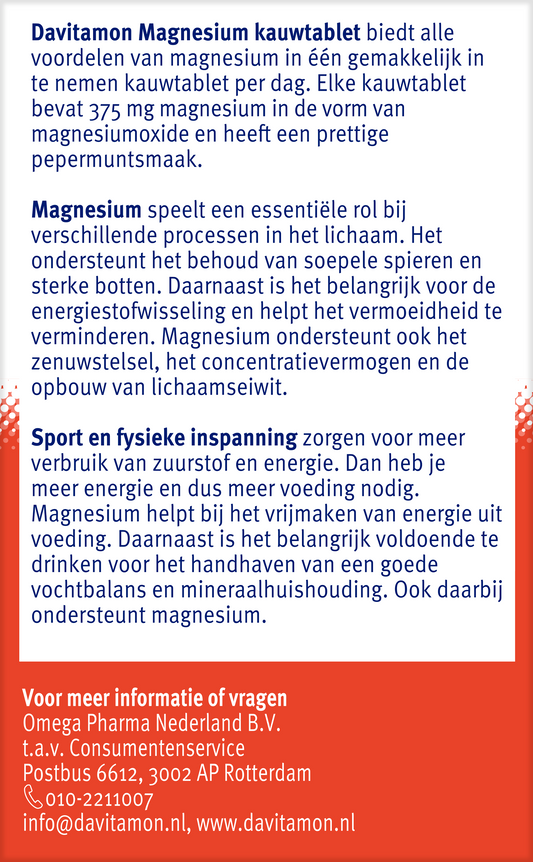 Davitamon Magnesium 60 Kauwtabletten