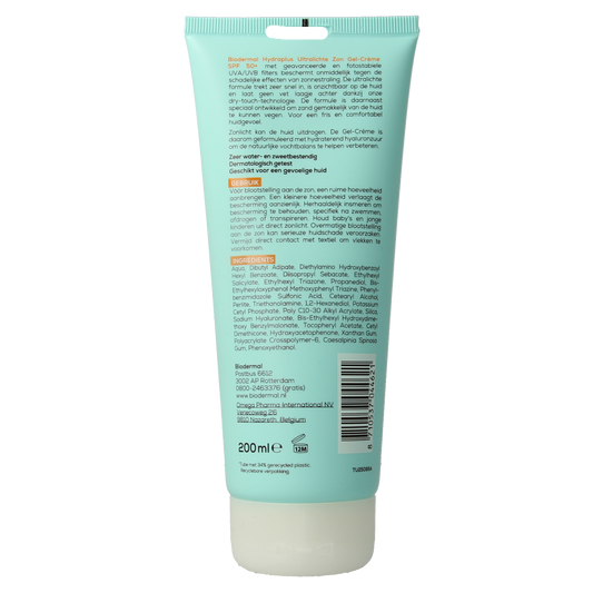Biodermal Gelcreme ultralicht SPF50+ 200.00 Milliliter