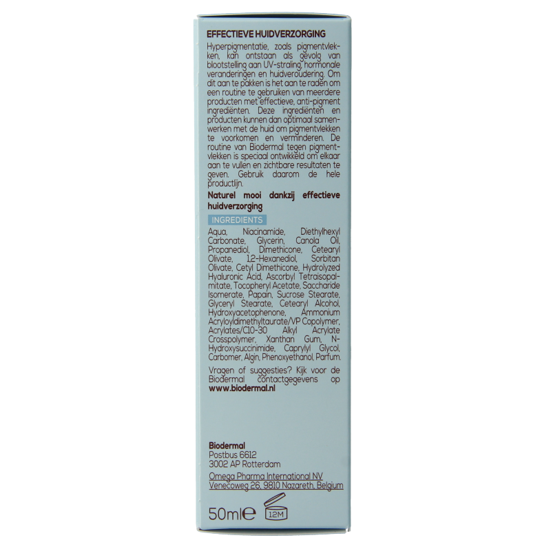 Biodermal Nachtcreme anti pigment 50 Milliliter