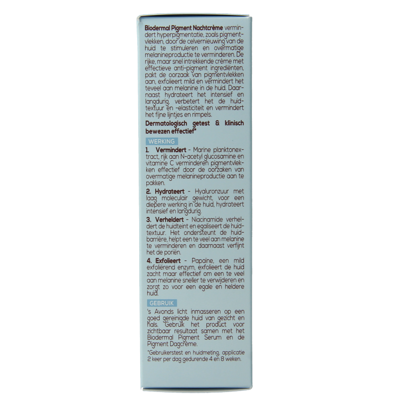 Biodermal Nachtcreme anti pigment 50 Milliliter