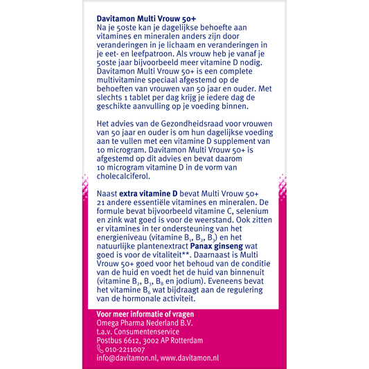 Davitamon Multi vrouw 50+ 60.00 Tabletten