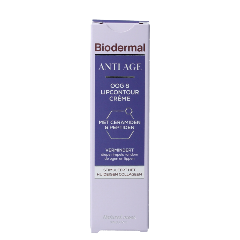 Biodermal Anti age oog- en lipcontour creme 15 Milliliter
