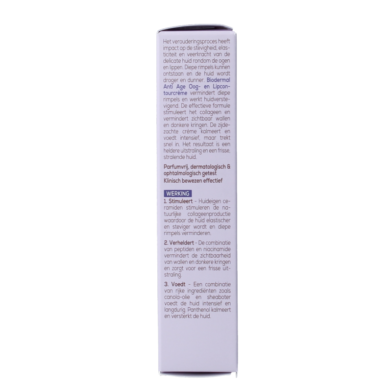 Biodermal Anti age oog- en lipcontour creme 15 Milliliter