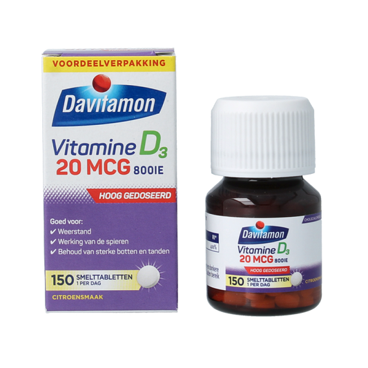 Davitamon Vitamine D 30mg 150 Smelttabletten