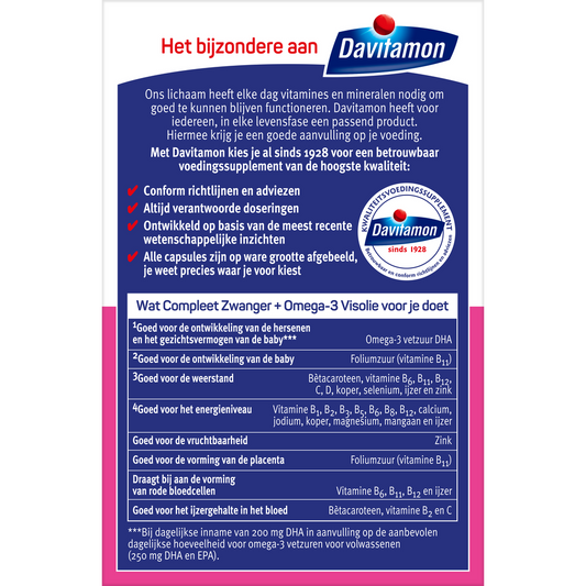 Davitamon Compleet zwanger plus visolie 60.00 Capsules
