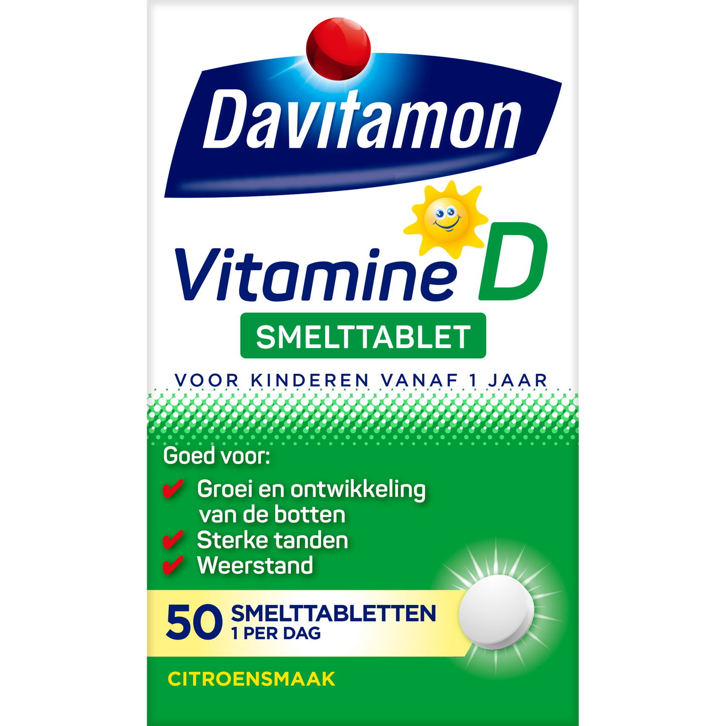 Davitamon Vitamine D kind smelttablet 50 Tabletten