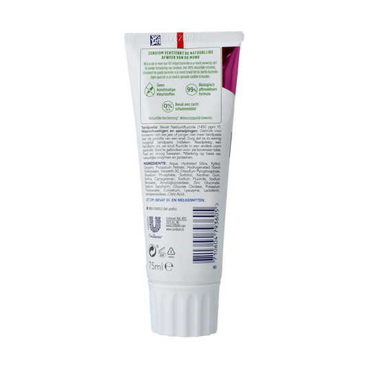 Zendium Tandpasta sensitive whitener 75.00 Milliliter