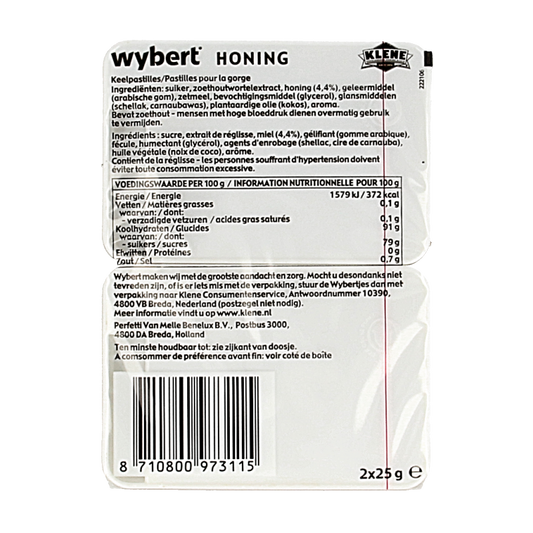 Wybert Honing duo 2 x 25 gram 50 Gram