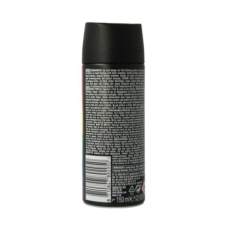 AXE Deodorant bodyspray unite pride 150 Milliliter
