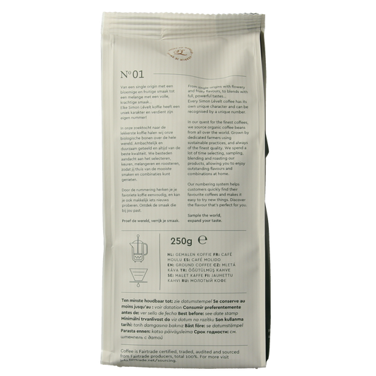 Simon Levelt Cafe organico dolce snelfilter bio 250.00 Gram