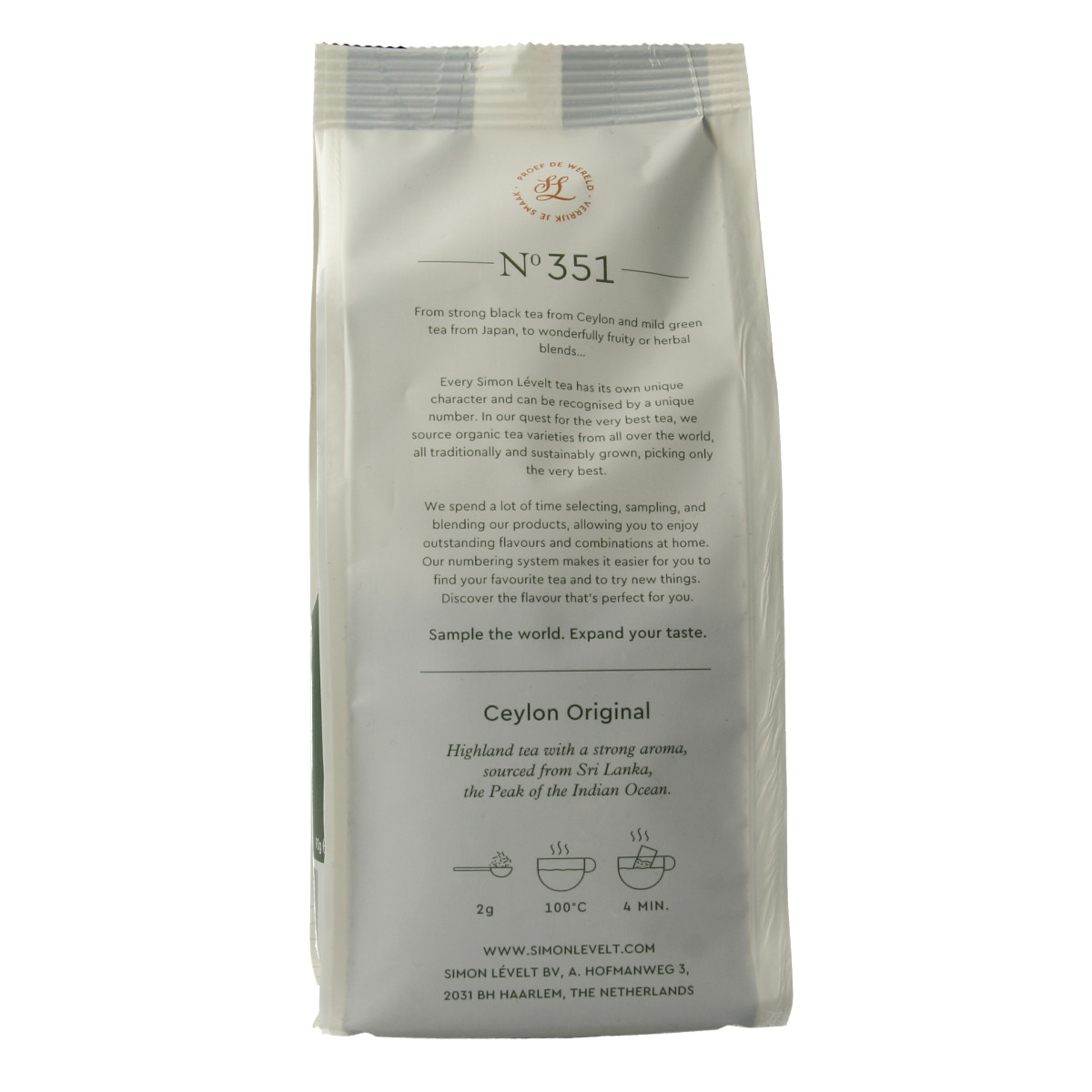 Simon Levelt Ceylon original bio 90.00 Gram