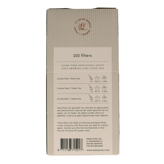Simon Levelt Theefilter 1 kop papier 100.00 Stuks