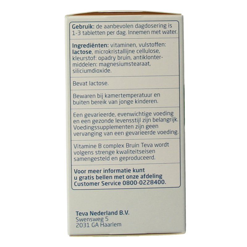 Teva Vitamine B complex bruin los 300 Tabletten