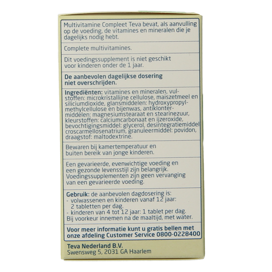 Teva Multivitamine compleet 100 Tabletten