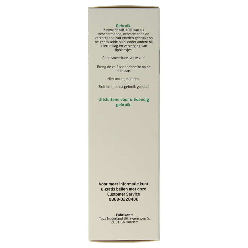 Teva Zinkoxidezalf 10% 100 Gram