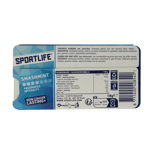Sportlife Smashmint blauw pack 1.00 Stuks