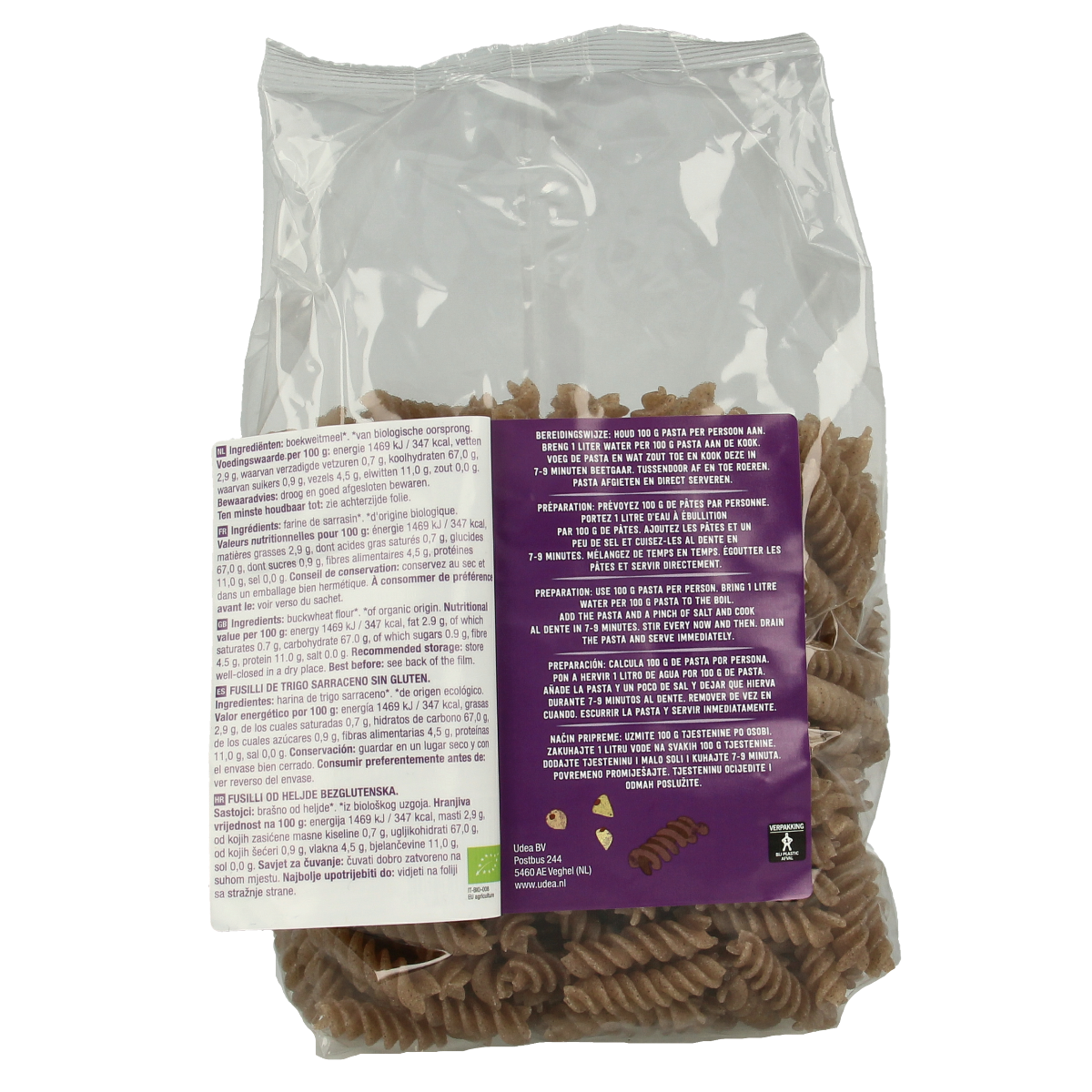 Your Organic Nature Boekweit pasta glutenvrij bio 500.00 Gram