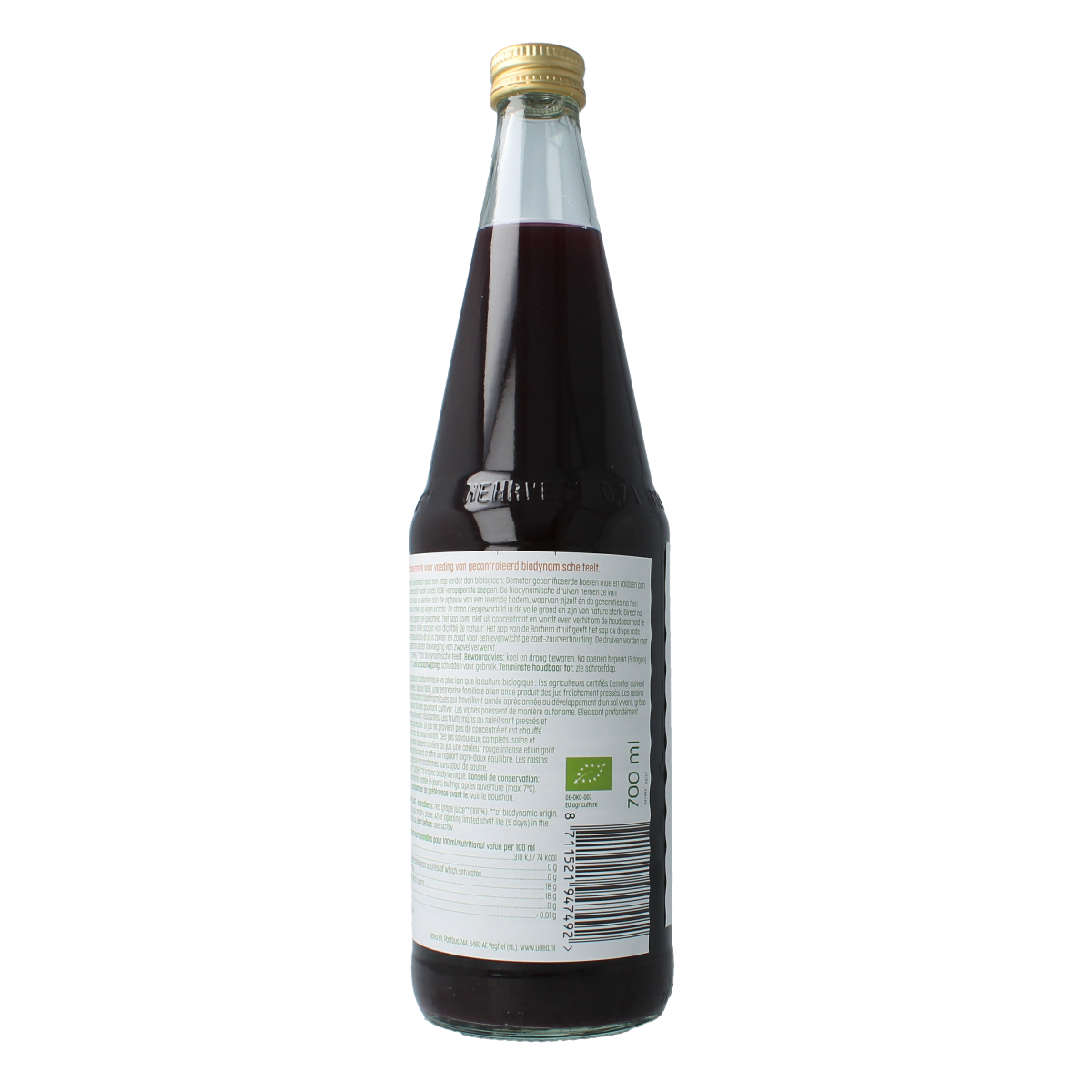 Luna E Terra Druivensap rood bio 700.00 Milliliter