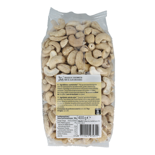 Nice & Nuts Cashewnoten bio 400.00 Gram