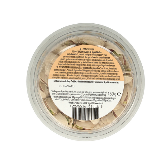 Nice & Nuts Pistache noten in dop gezouten geroosterd bio 150 Gram