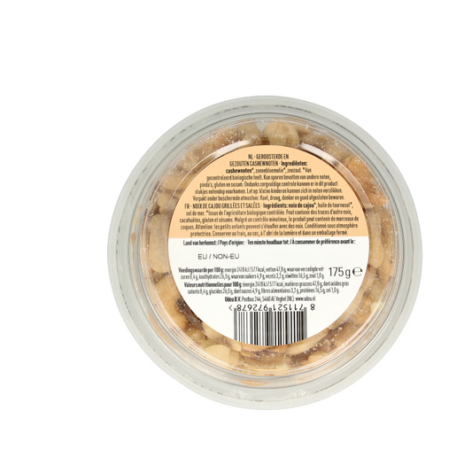 Nice & Nuts Cashewnoten met zeezout geroosterd bio 175 Gram