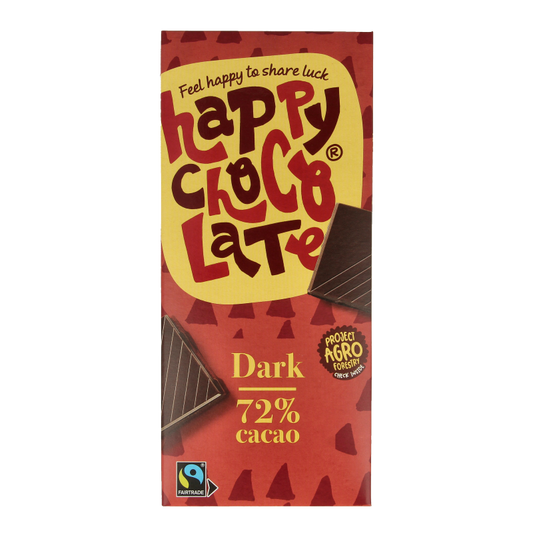 Happy Chocolate Puur 72% bio 85 Gram