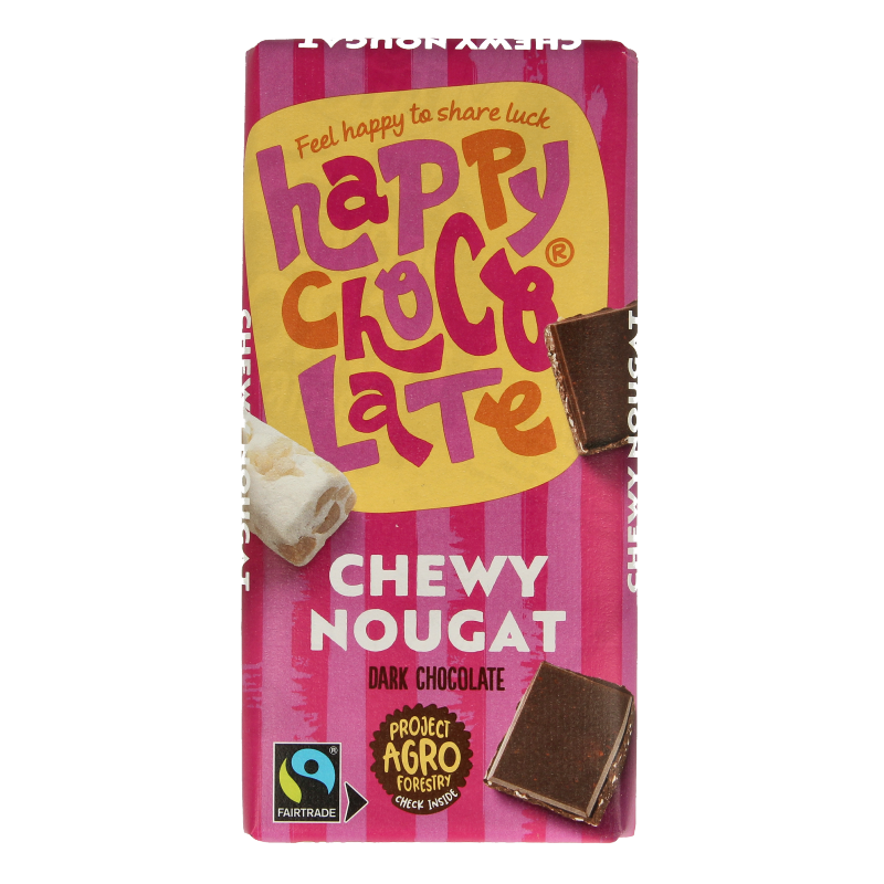 Happy Chocolate Puur nougat bio 100 Gram
