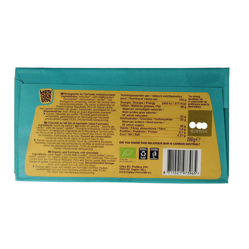Happy Chocolate Milk bio 200 Gram