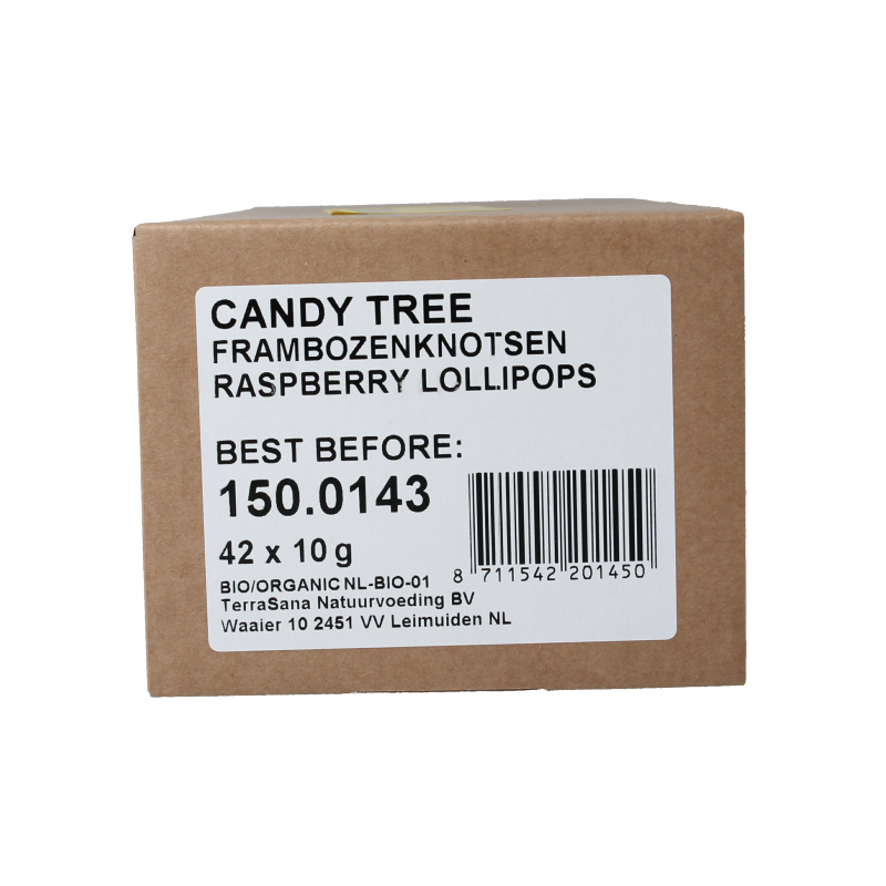 Candy Tree Frambozenknotsen navul bio 42.00 Stuks