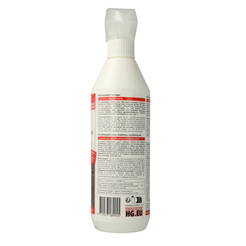 HG Kunststof reiniger 500 Milliliter
